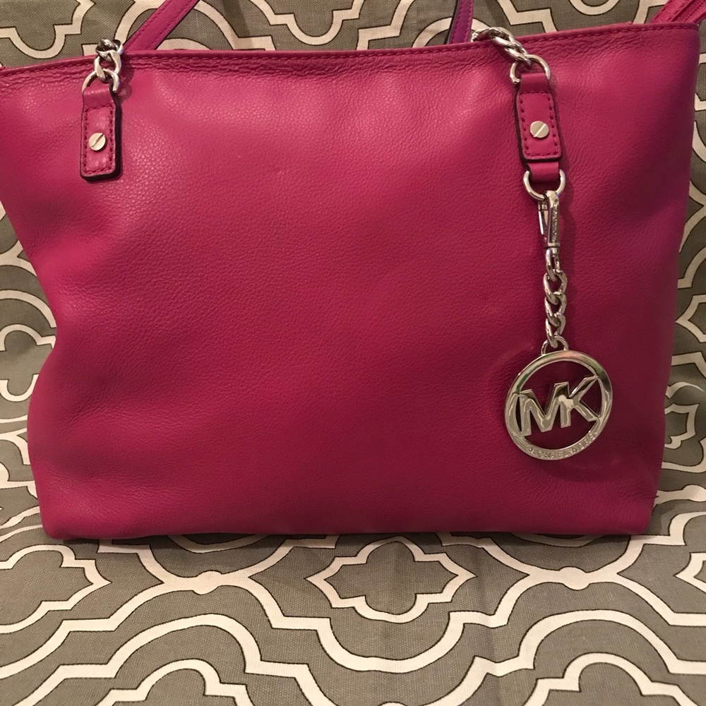 Michael Kors fuchsia tote bag rare color